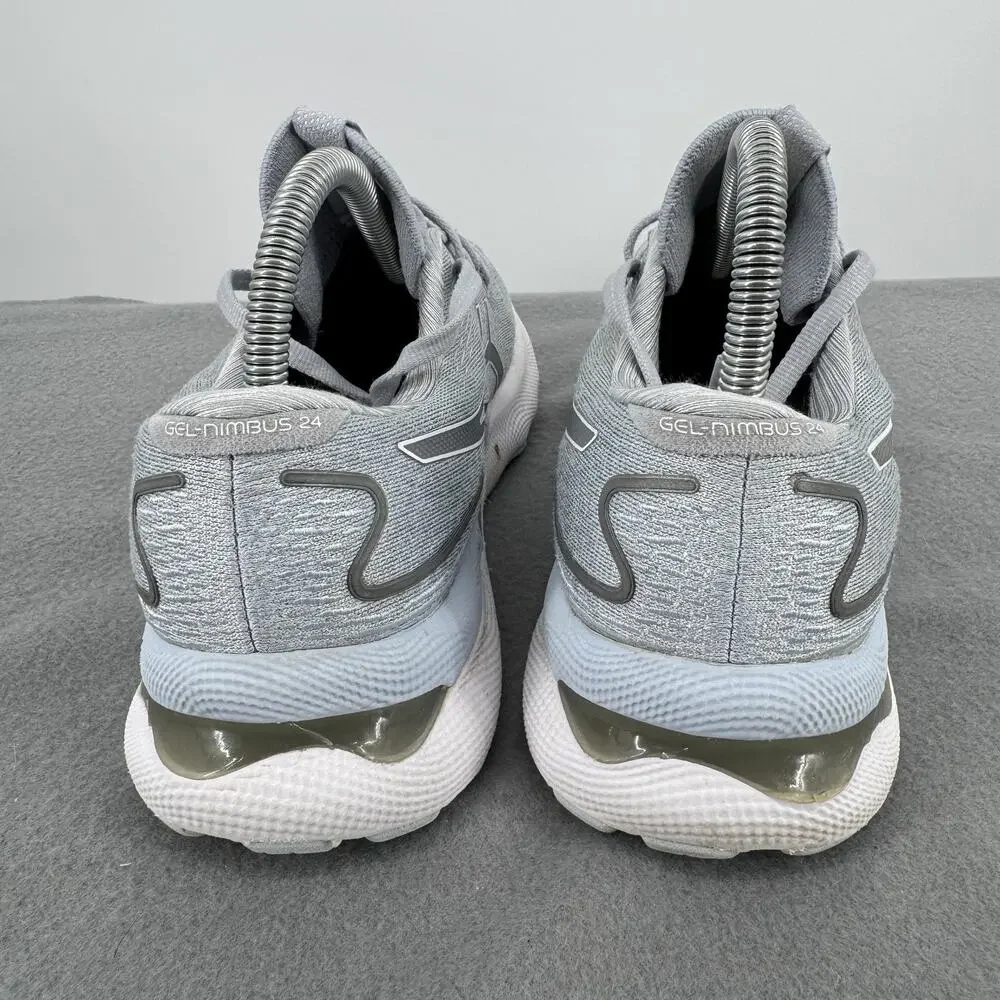 ASICS GEL-Nimbus 24 Shoes Womens Size 9 Gray Road Running Sneakers 1012B201